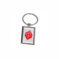 Rectangular Metal Finish Keychain - Image 1