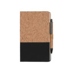 BORSA – eco-neutral A5 Cork Fabric Hard Cover Notebook and Pen Set – Black