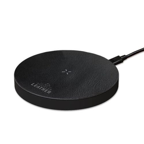 ANZIO – Recycled Leather 15W Wireless Charger – Black