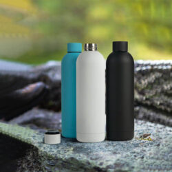 TAUNUS - Soft Touch Insulated Water Bottle - 750ml - White - Image 3