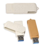 WHEAT STRAW SWIVEL USB FLASH DRIVE