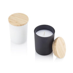 NOUM - Arabic Oudh Scented Glass Candle with Bamboo Lid - Black - Image 4