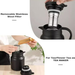 Arabic Tea & Coffee Pot with Cups Set 1000 ml – Ramdan Gifts - Image 4