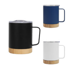 HYDRO - Bamboo Base Stainless Steel Mug - Image 1