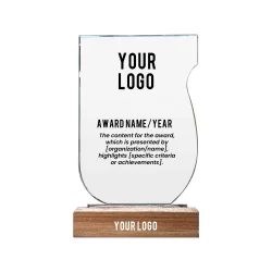 Rexar | 11577 Crystal Award With Wooden Base