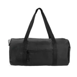 Classic Lightweight Polyester Duffle Gym Bag (Black) - Image 1