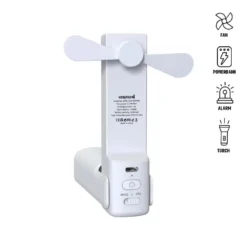 Executive 4-in-1 Compact Mobility Tool – Fan, Power Bank, Alarm & Torch - Image 1