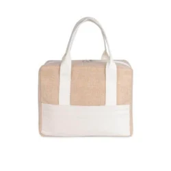 Organic Jute & Cotton Insulated Cooler Bag – Eco-Executive Series - Image 1