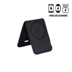 Executive 3-in-1 Magnetic Charging Station & Card Wallet – Stealth Black