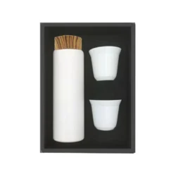 Executive Coffee Connoisseur Set – Pristine White & Mirror Chrome - Image 1