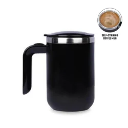 Executive 400ml Auto-Stirring Tech Mug – Stealth Black Edition - Image 1