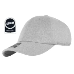 Executive Textured 6-Panel Performance Cap – Heathered Grey - Image 1