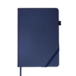 Executive A5 PU Hardcover Journal – Navy Blue & Cream - Image 1