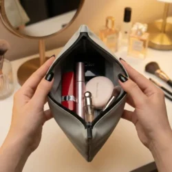 Premium Soft PU Leather Cosmetic & Travel Pouch - Image 8