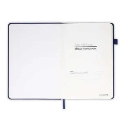 Executive A5 PU Hardcover Journal – Navy Blue & Cream - Image 2