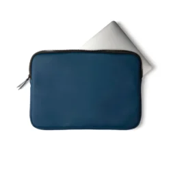 Executive Nubuck Laptop Sleeve – 15” Water-Repellent Edition (Navy) - Image 3