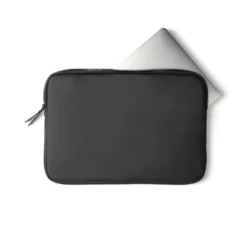 Stealth Black Nubuck Laptop Sleeve – 15” Water-Repellent Edition - Image 3