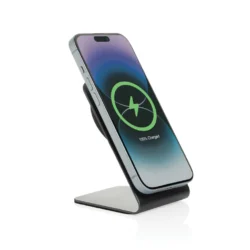 Executive 15W Magnetic Wireless Charging Stand – Recycled Aluminum Edition (Grey) - Image 3