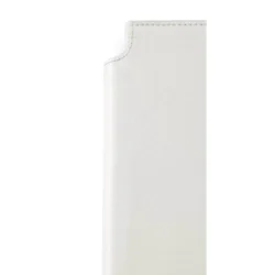 Executive Leatherette Journal with Integrated Pen Spine – Pristine White - Image 2