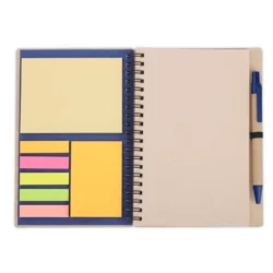 Executive B6 Eco-Neutral Notepad & Sugarcane Paper Pen Set – Navy Blue - Image 2