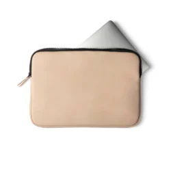 Minimalist Nubuck Laptop Sleeve – 15” Water-Repellent Edition (Beige) - Image 4