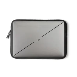 Stealth Black Nubuck Laptop Sleeve – 15” Water-Repellent Edition - Image 4
