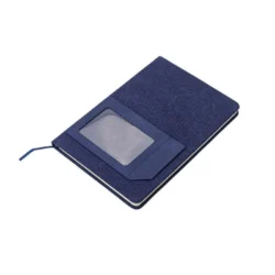 Executive Recycled Canvas A5 Journal – Navy & Tan Edition - Image 4