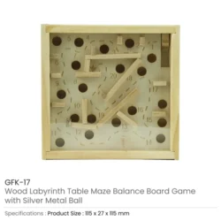 Classic Wooden Labyrinth Maze Balance Game - Image 3