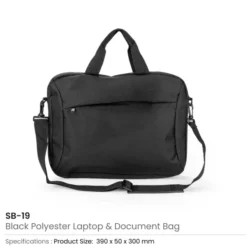 Executive Laptop & Document Slim Bag with Detachable Strap - Image 3
