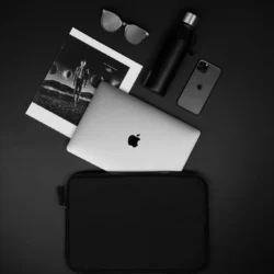 Stealth Black Nubuck Laptop Sleeve – 15” Water-Repellent Edition - Image 6