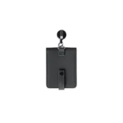 Executive Recycled PU ID Holder with Integrated Retractable Reel – Stealth Black - Image 6