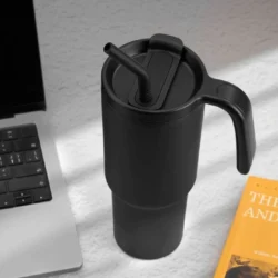 Executive 900ml Recycled Stainless Steel Tumbler – Navy Blue Edition - Image 7