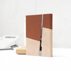 A5 Premium Notebook with Metal Foldable Closure (Brown) - Image 3