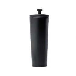 Premium Black Double-Wall Tumbler with Integrated Straw - Image 2
