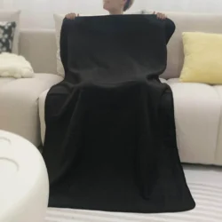 Executive Polar Fleece Travel Blanket with Sustainable Carry Pouch - Image 11
