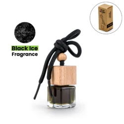 Hanging Car Diffuser Bottle with Bamboo Lid – Black Ice Fragrance - Image 4