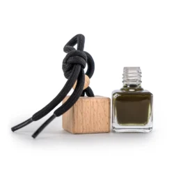 Hanging Car Diffuser Bottle with Bamboo Lid – Black Ice Fragrance - Image 6