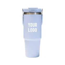 Premium Insulated Tumbler with Handle and Sipper (Ice Blue) - Image 1