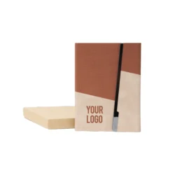 A5 Premium Notebook with Metal Foldable Closure (Brown) - Image 1
