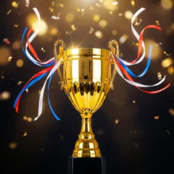 Metal Open Cup Trophies & Removable Ribbon Attached to Both Handles - Image 10