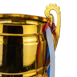 Metal Open Cup Trophies & Removable Ribbon Attached to Both Handles - Image 12