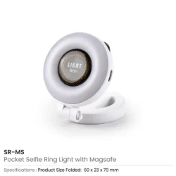 Pocket Selfie Ring Light with MagSafe, Bi-Color LED, 180° Flip Design - Image 5