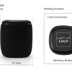 Portable Bluetooth Speakers with Light-Up Logo and Hands-Free Call Function - Image 8