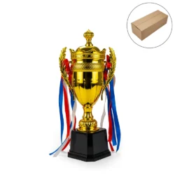 Small Cup Trophy with Removable Ribbon Attached to Both Handles - Image 3