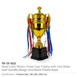 Small Cup Trophy with Removable Ribbon Attached to Both Handles - Image 4