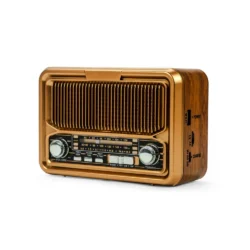 Vintage Design Bluetooth Speaker with Radio and Solar Panel - Image 9